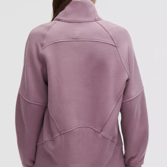 Lululemon Athletica NWT Lavender Lux Scuba Oversized Funnel-Neck Half Zip Long - Picture 7 of 10